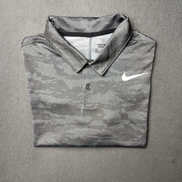 Nike Golf Polo Shirt Mens Large Camo Dri-FIT St Andrews Performance 885708-021 - Picture 1 of 12